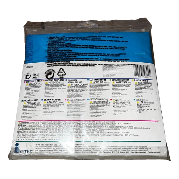 Vintage 1999 Intex The Wet Set Inflatable Pool Air Mat Float 72” x 27" BRAND NEW - Picture 7 of 9